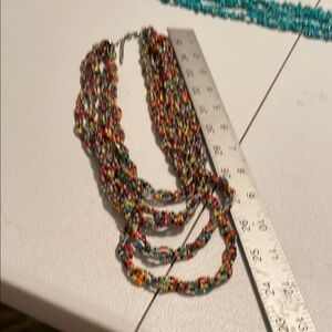 5 Strand Multicolor Beaded Necklace